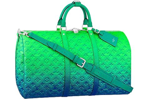 louis vuitton keepall 50b taurillon illusion blue/green|Louis Vuitton Keepall XS Taurillon Illusion Blue/Green .